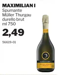 GrosMarket MAXIMILIAN I Spumante Müller Thurgau durello brut offerta