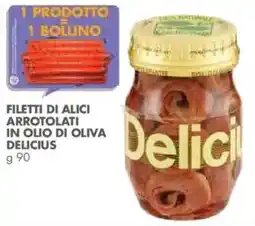 Italmark Filetti di alici arrotolati in olio di oliva Delicius offerta