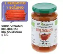 Italmark Sugo vegano bolognese bio gustiamo offerta