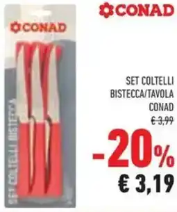 Conad Set coltelli bistecca/tavola Conad offerta