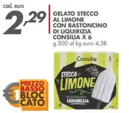 Italmark Gelato stecco al limone con bastoncino di liquirizia Consilia offerta