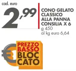 Italmark Cono Gelato Classico alla Panna Consilia offerta