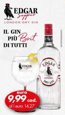 Italmark EDGAR Sopprer LONDON DRY GIN offerta