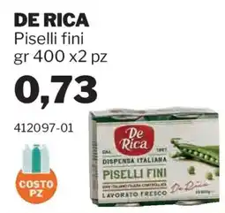 GrosMarket De Rica Piselli fini offerta