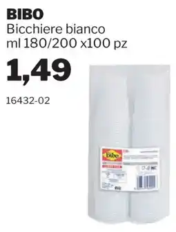 GrosMarket Bicchiere bianco BIBO offerta
