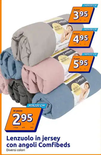 Action Lenzuolo in jersey con angoli Comfibeds offerta