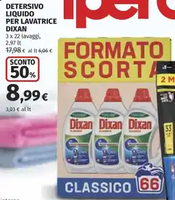 Ipercoop Detersivo liquido per lavatrice Dixan offerta