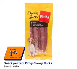 Action Snack per cani Pinky Chewy Sticks offerta
