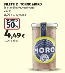 Ipercoop Filetti di tonno Moro offerta