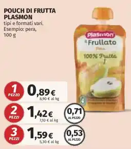 Ipercoop Pouch di frutta Plasmon offerta
