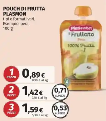 Ipercoop Pouch di frutta Plasmon offerta