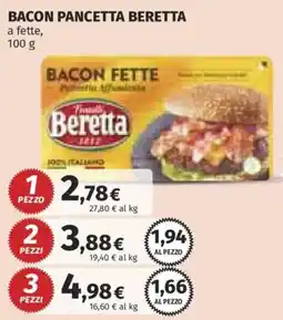 Ipercoop Bacon Pancetta Beretta offerta