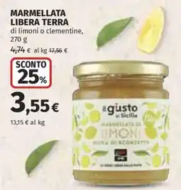 Ipercoop Marmellata Libera Terra offerta