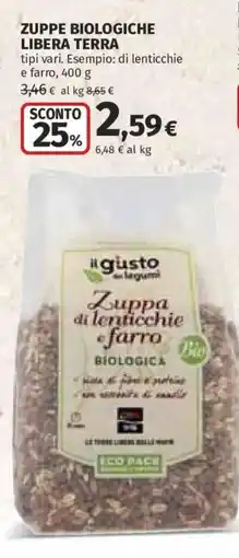 Ipercoop Zuppa di lenticchie e farro offerta