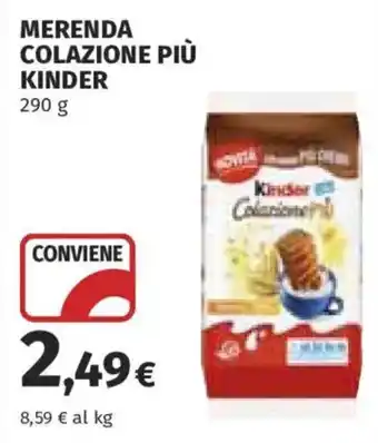 Ipercoop Kinder Colazione Più offerta