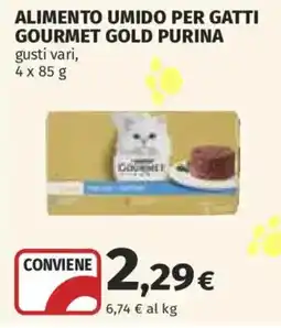 Ipercoop ALIMENTO UMIDO PER GATTI GOURMET GOLD PURINA offerta