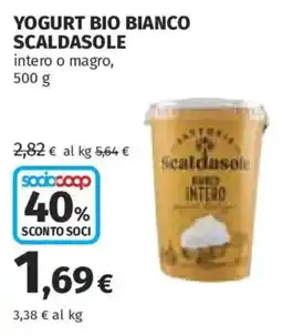 Ipercoop YOGURT BIO BIANCO SCALDASOLE offerta