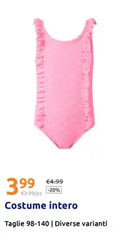 Action Costume intero offerta