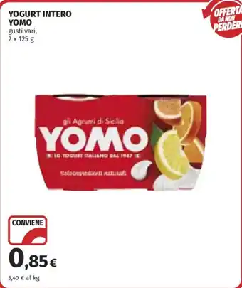 Ipercoop YOGURT INTERO YOMO offerta