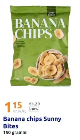 Action Banana chips Sunny Bites offerta