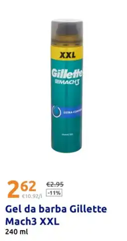 Action Gel da barba Gillette Mach3 XXL offerta