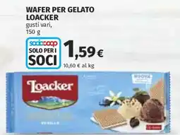 Ipercoop Wafer per gelato Loacker offerta