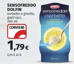 Ipercoop SENSO FREDDO DOLFIN sorbetto o granita offerta
