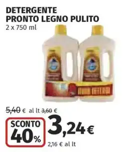 Ipercoop Detergente Pronto Legno Pulito offerta