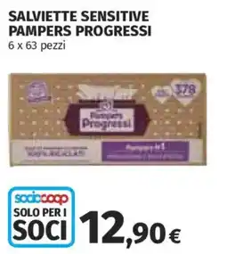 Ipercoop Salviette sensitive Pampers Progressi offerta