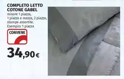 Ipercoop Completo letto cotone Gabel offerta