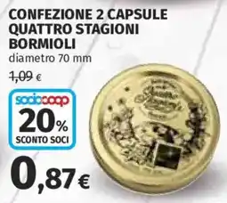 Ipercoop Confezione 2 capsule quattro stagioni Bormioli offerta