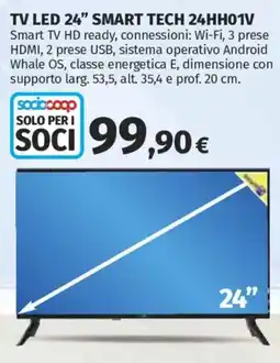 Ipercoop TV LED 24" SMART TECH offerta