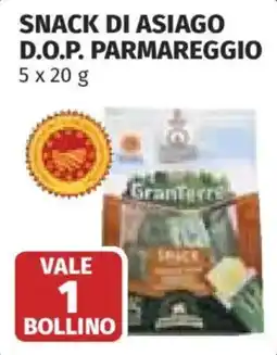 Ipercoop SNACK DI ASIAGO D.O.P. PARMAREGGIO offerta