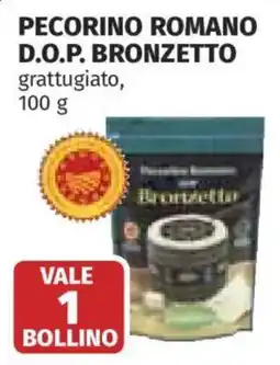 Ipercoop PECORINO ROMANO D.O.P. BRONZETTO offerta