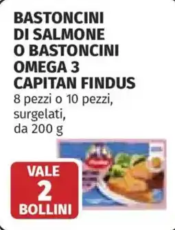 Ipercoop Bastoncini di salmone o bastoncini omega 3 capitan findus offerta