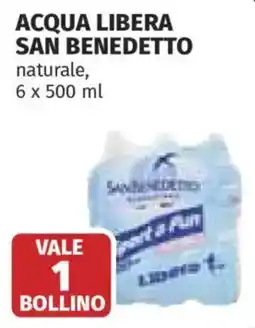 Ipercoop Acqua Libera San Benedetto naturale offerta
