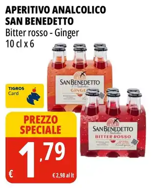 Aperitivo analcolico San Benedetto Bitter rosso - Ginger
