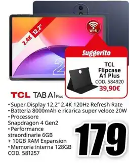 MediaWorld TCL TAB A1Plus offerta