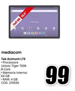 MediaWorld mediacom Tab Azimut4 LTE offerta