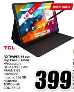 MediaWorld TCL nxtpaper 14 con Flip Casa+T-Pen offerta