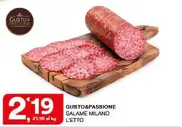 Quick Sisa GUSTO&PASSIONE SALAME MILANO offerta