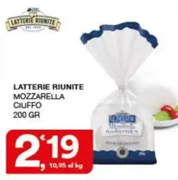 Quick Sisa Latterie Riunite Mozzarella Ciuffo offerta