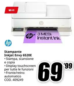 MediaWorld hp Stampante Inkjet Envy 6520E offerta