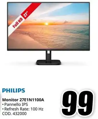 MediaWorld PHILIPS Monitor 27E1N1100A offerta