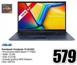 MediaWorld Notebook Vivobook 15 M1502 offerta