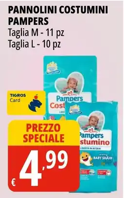 Tigros PANNOLINI COSTUMINI PAMPERS offerta