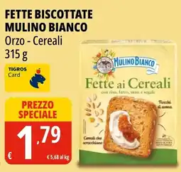 Tigros Fette biscottate Mulino Bianco Orzo - Cereali offerta