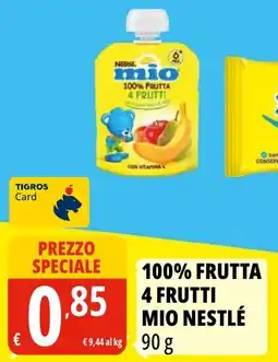 Tigros 100% FRUTTA 4 FRUTTI MIO NESTLÉ offerta