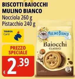 Tigros Biscotti Baiocchi Mulino Bianco offerta