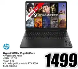 MediaWorld HyperX OMEN 15-gb0013n1x offerta